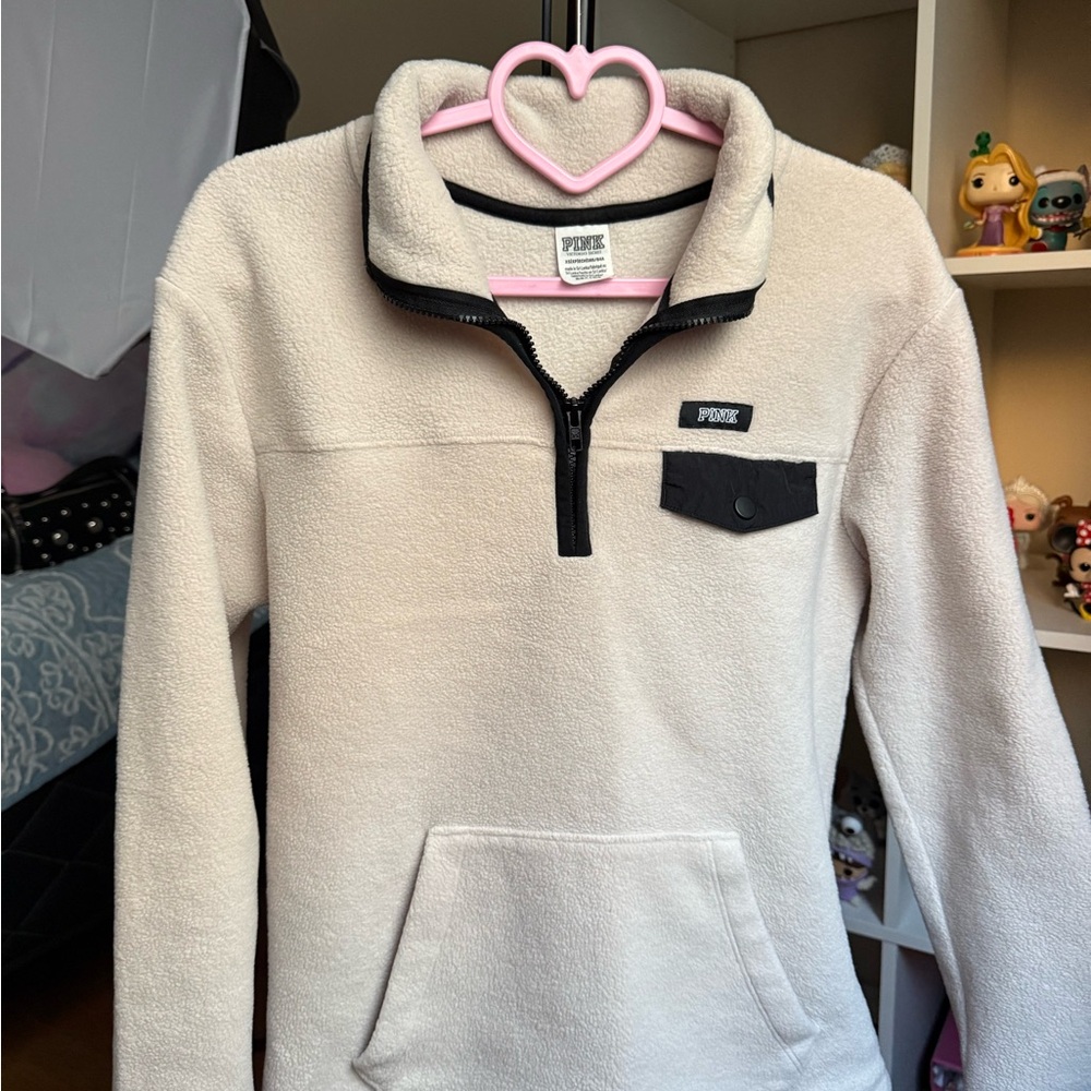 Pink Cream Quarter-Zip Pullover